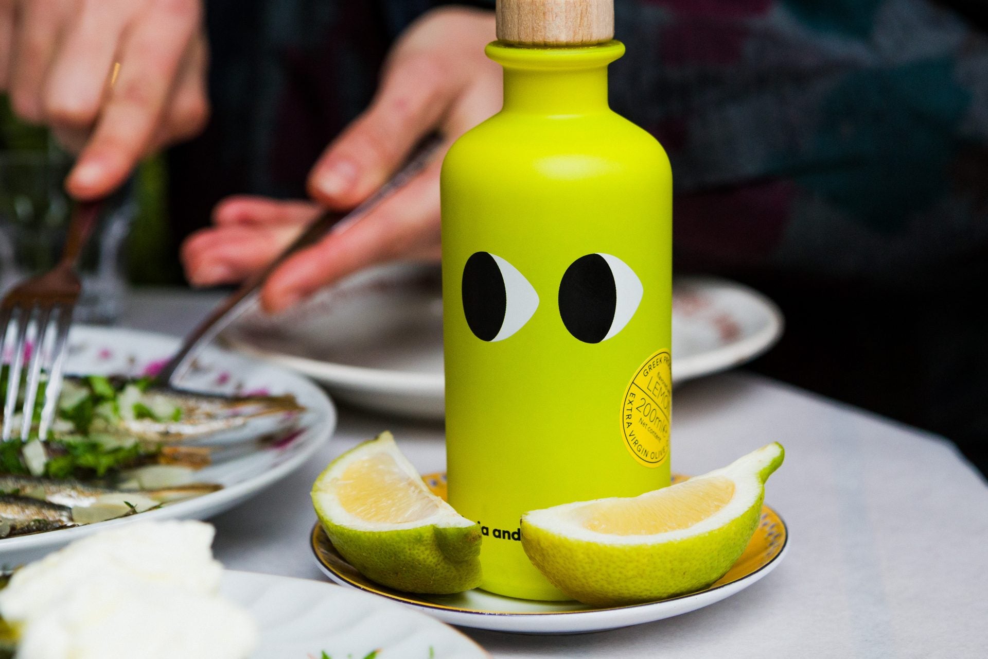 Extra virgin olive oil with lemon
