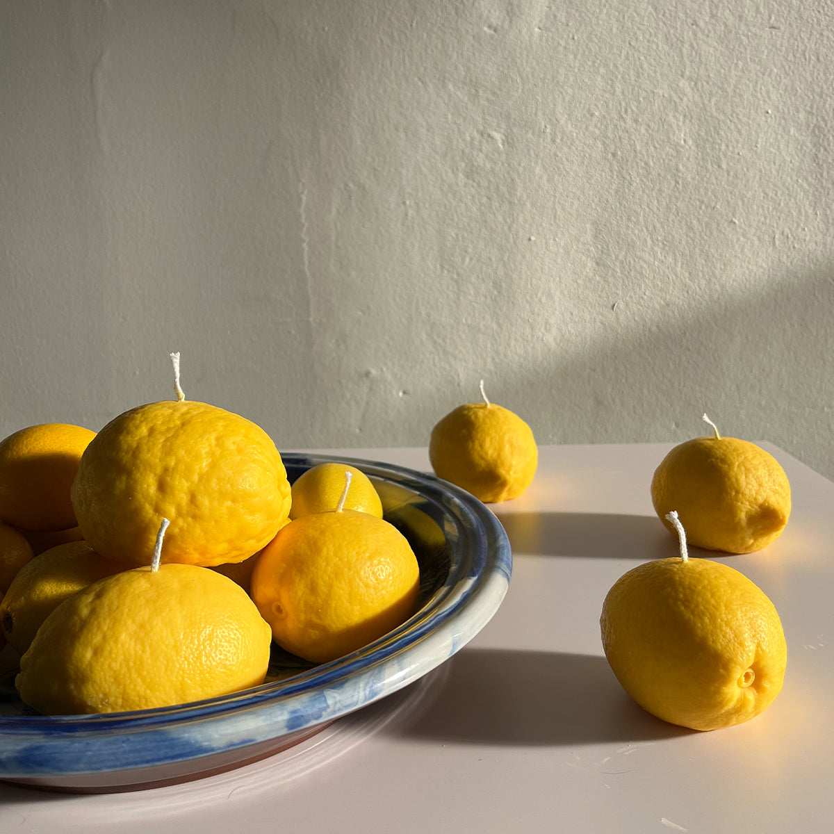 Lemon candle soy wax vegan hand poured.