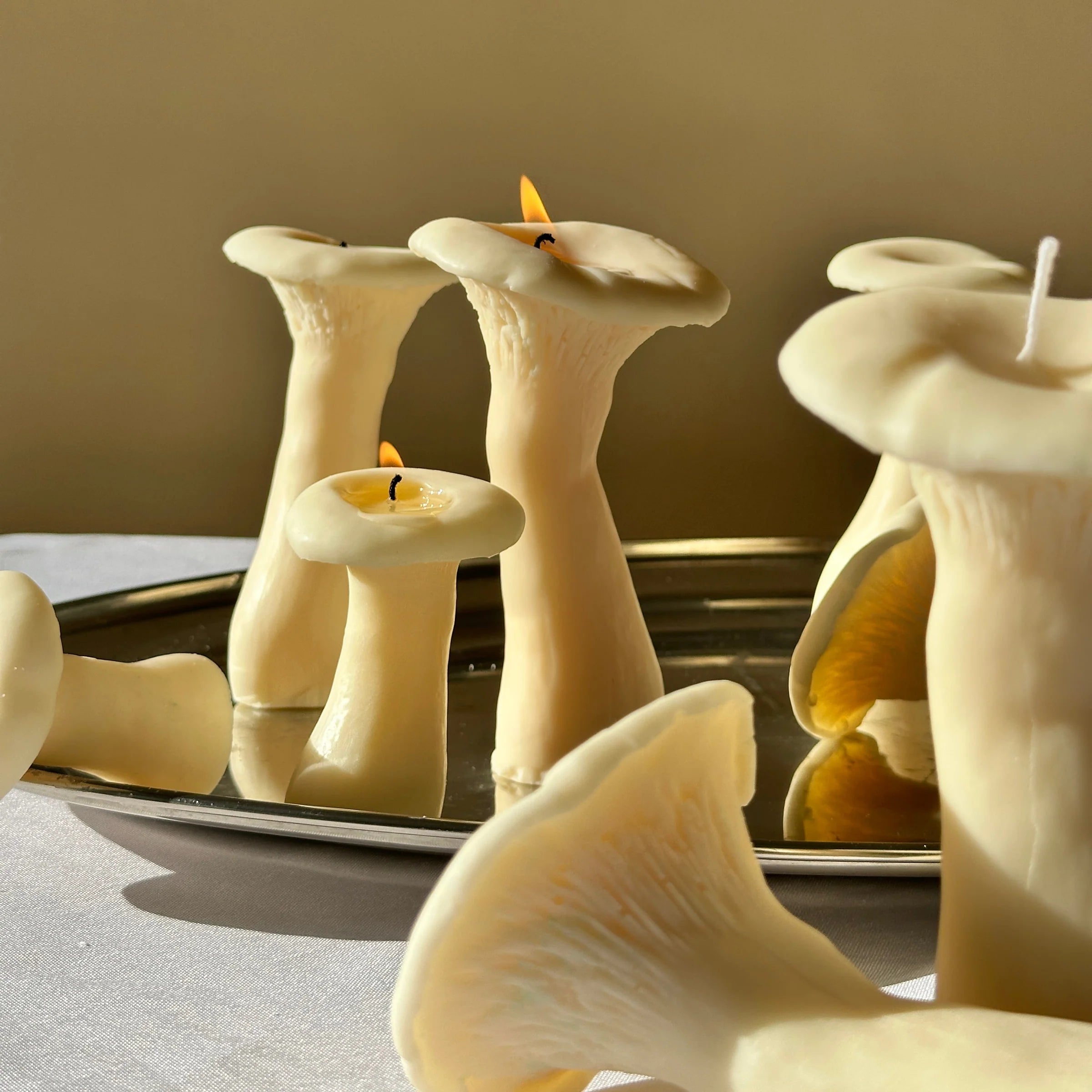 Mushroom candle set - 3 pack