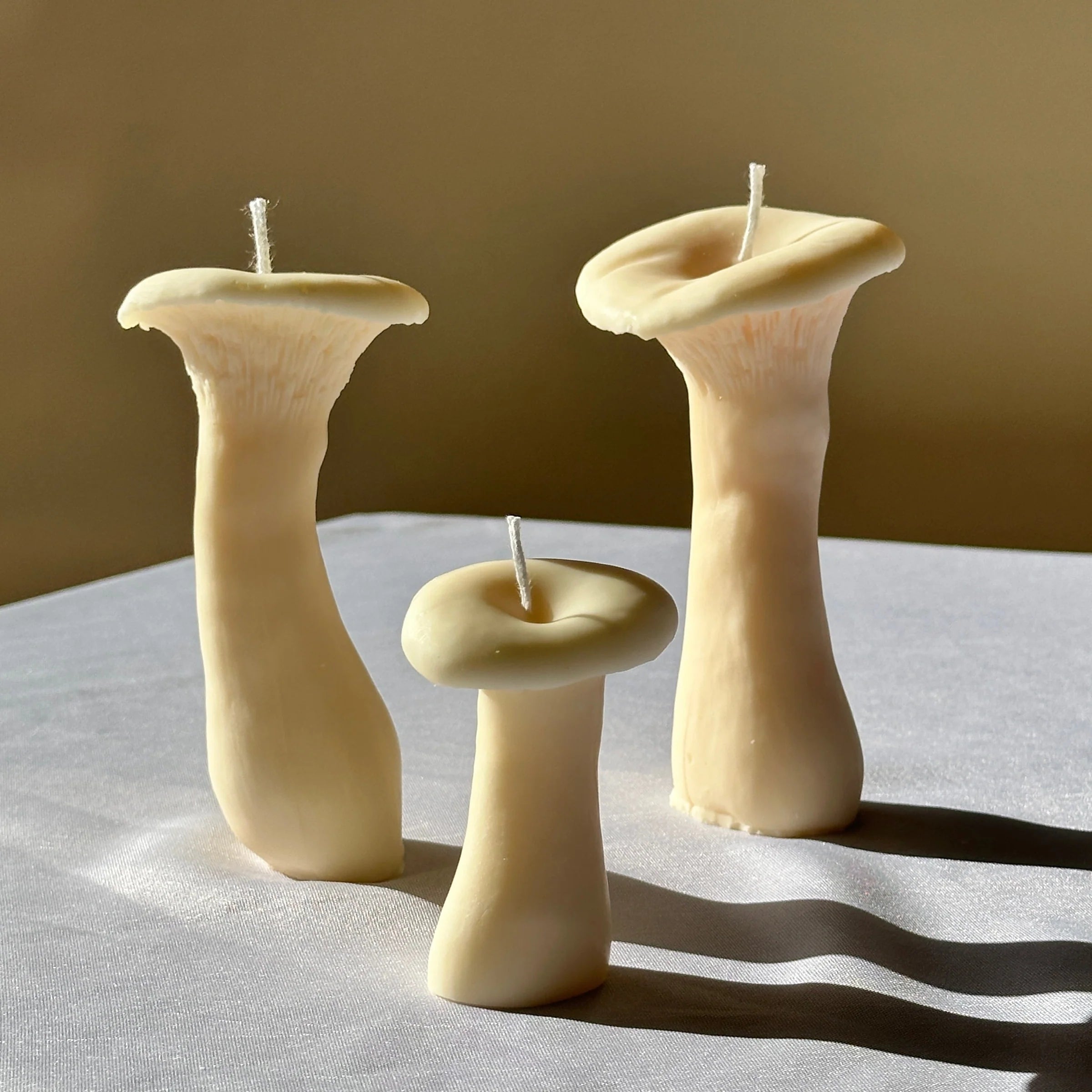 Mushroom candle set - 3 pack