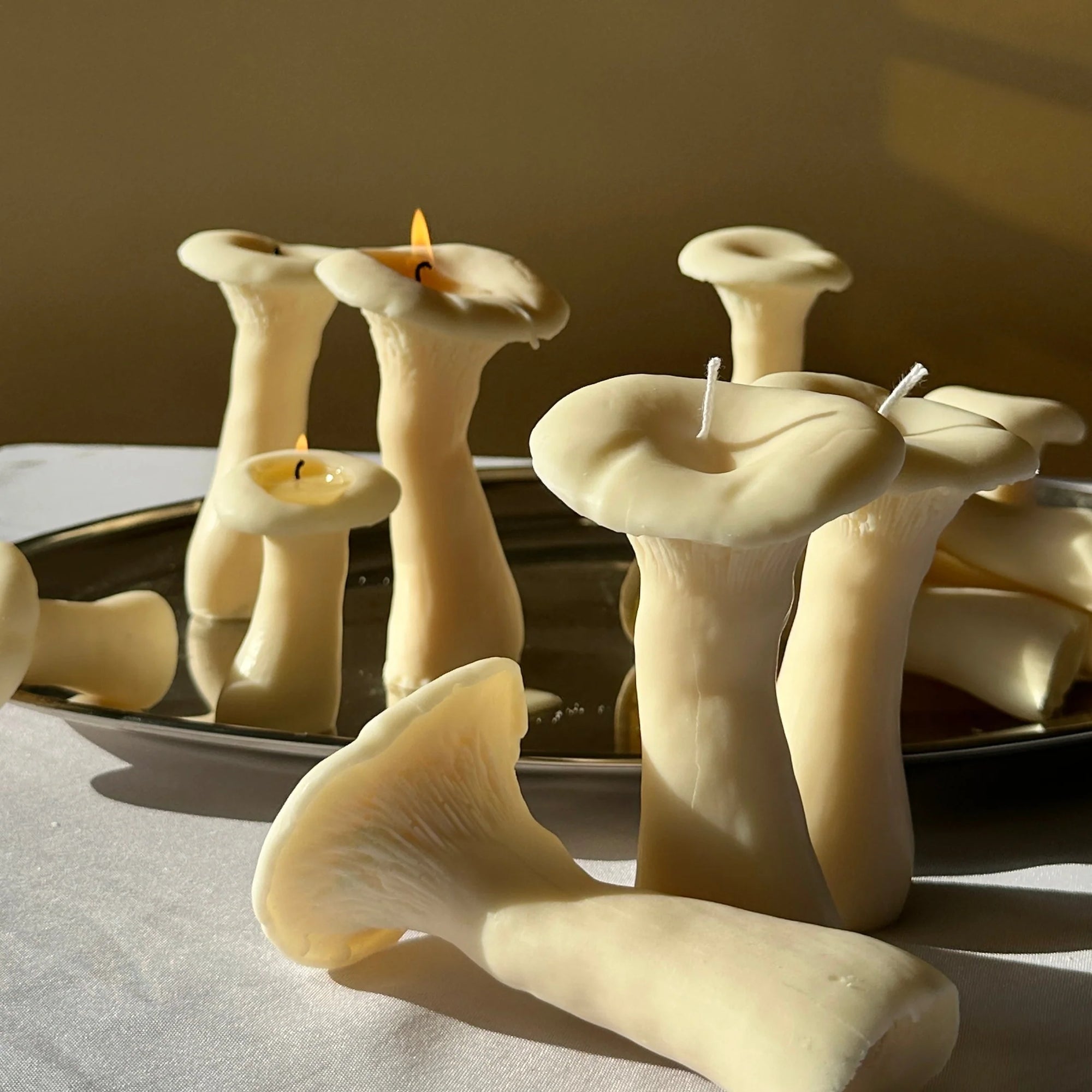 Mushroom candle set - 3 pack