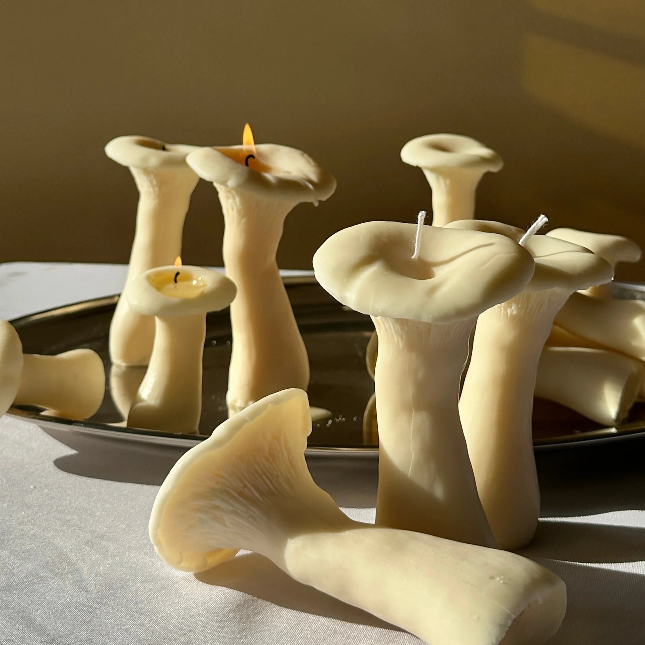Mushroom candle set - 3 pack
