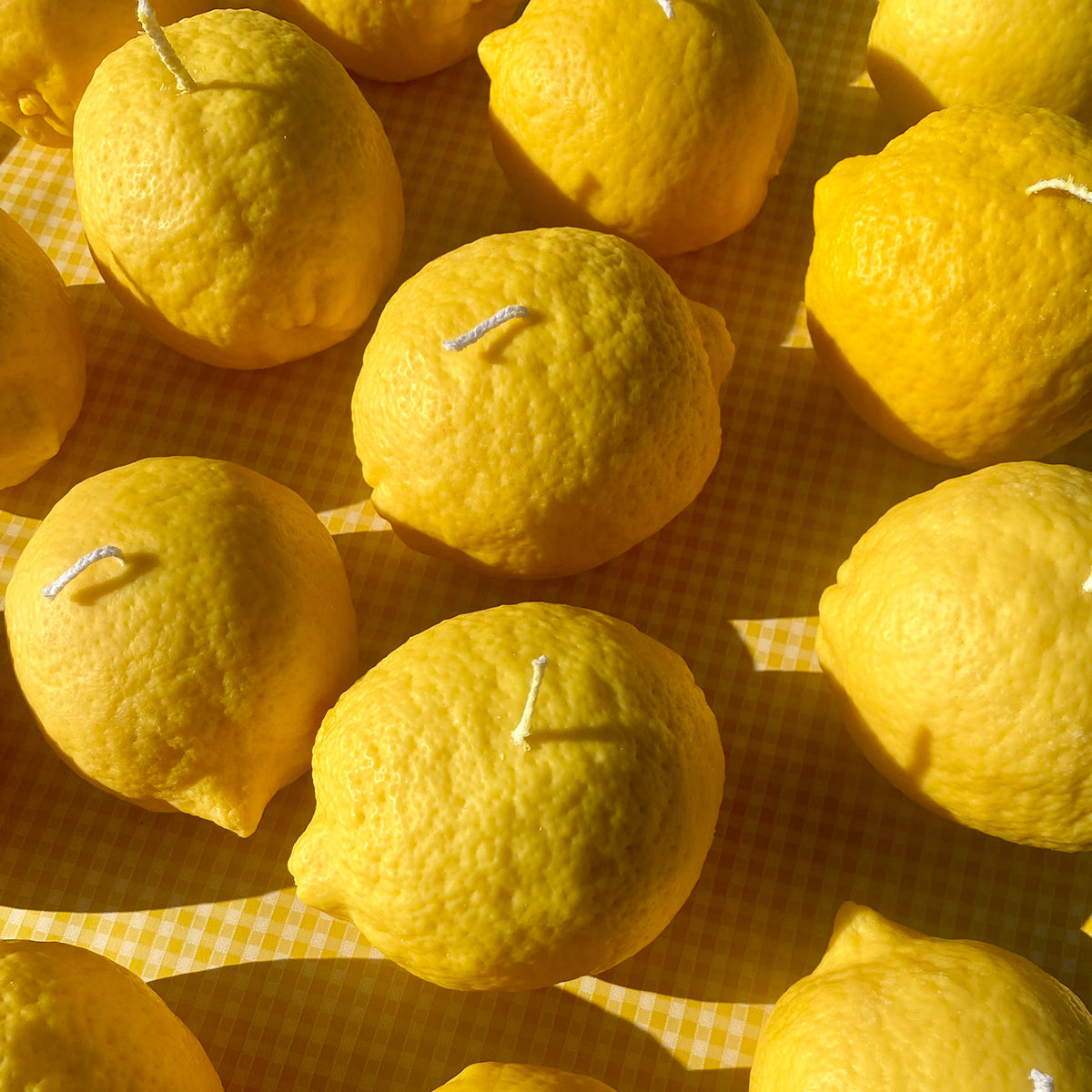 Lemon candle soy wax hand poured vegan.